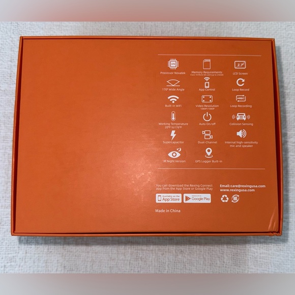 Rexing | V3 Plus Front and Cabin Dash Cam with Built-in GPS Wi-Fi - Picture 2 of 13